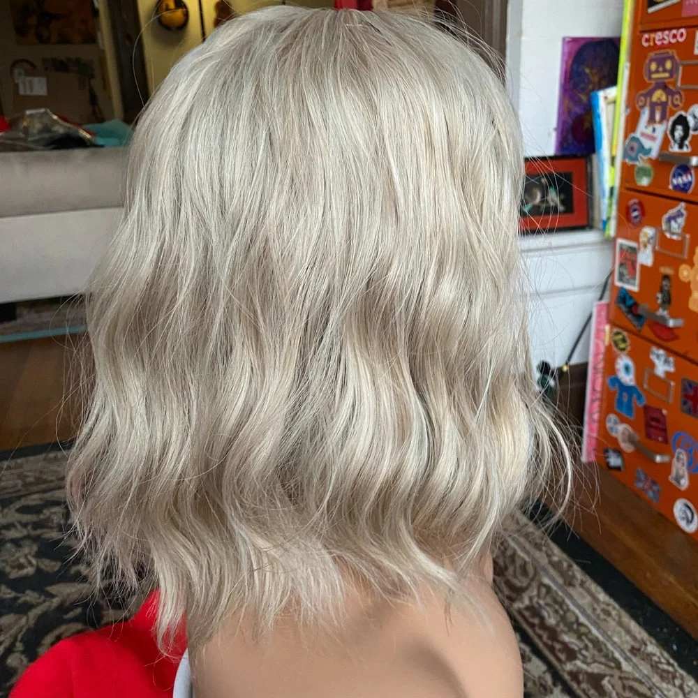 CLEARANCE born blonde short bob wig w bangs